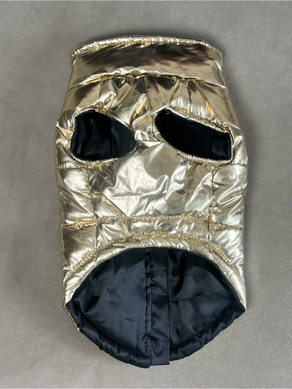 Metallic Gold Quilted Dog Puffer Vest